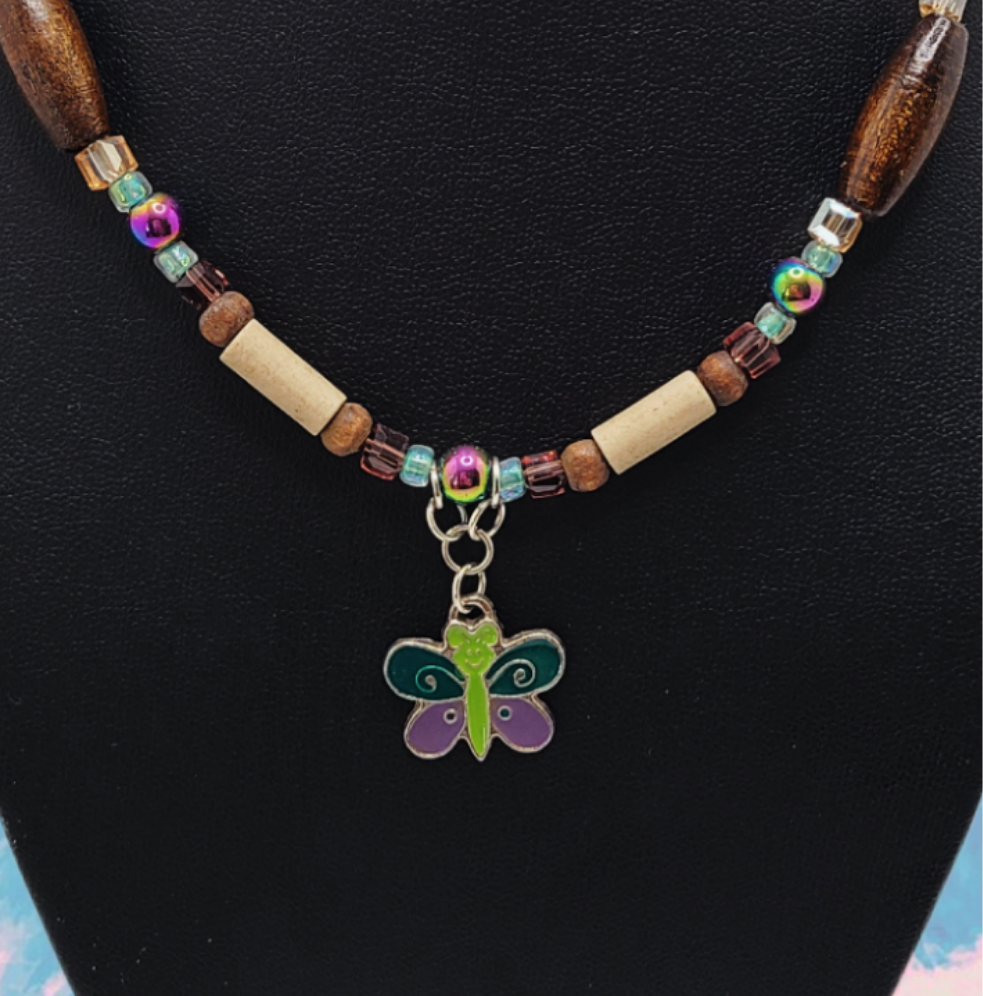 Y2k inspired butterfly choker