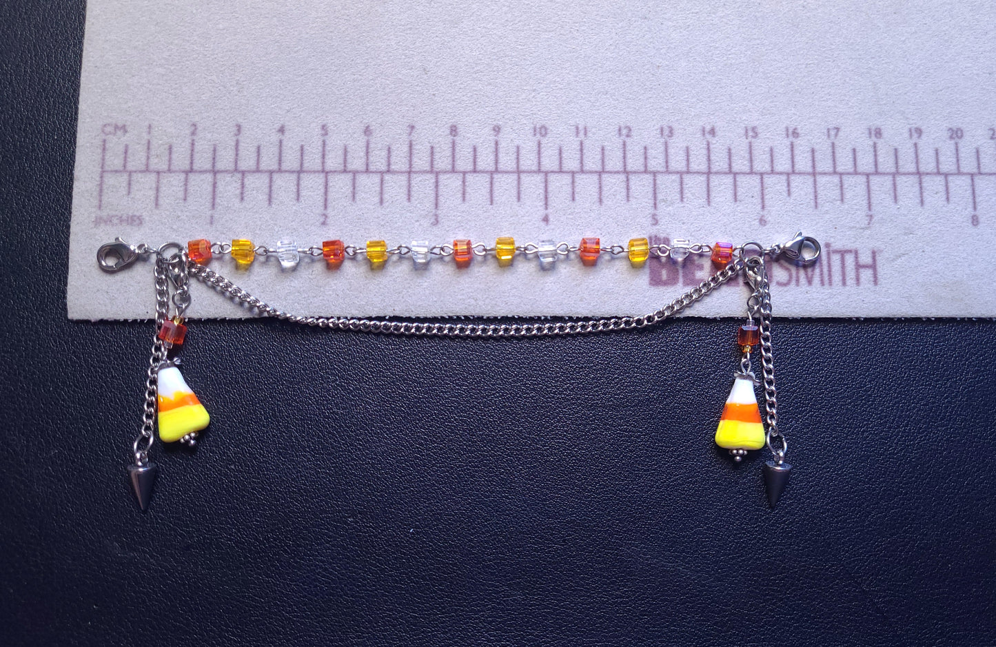 Trick or Treat Candy corn Mask Chain