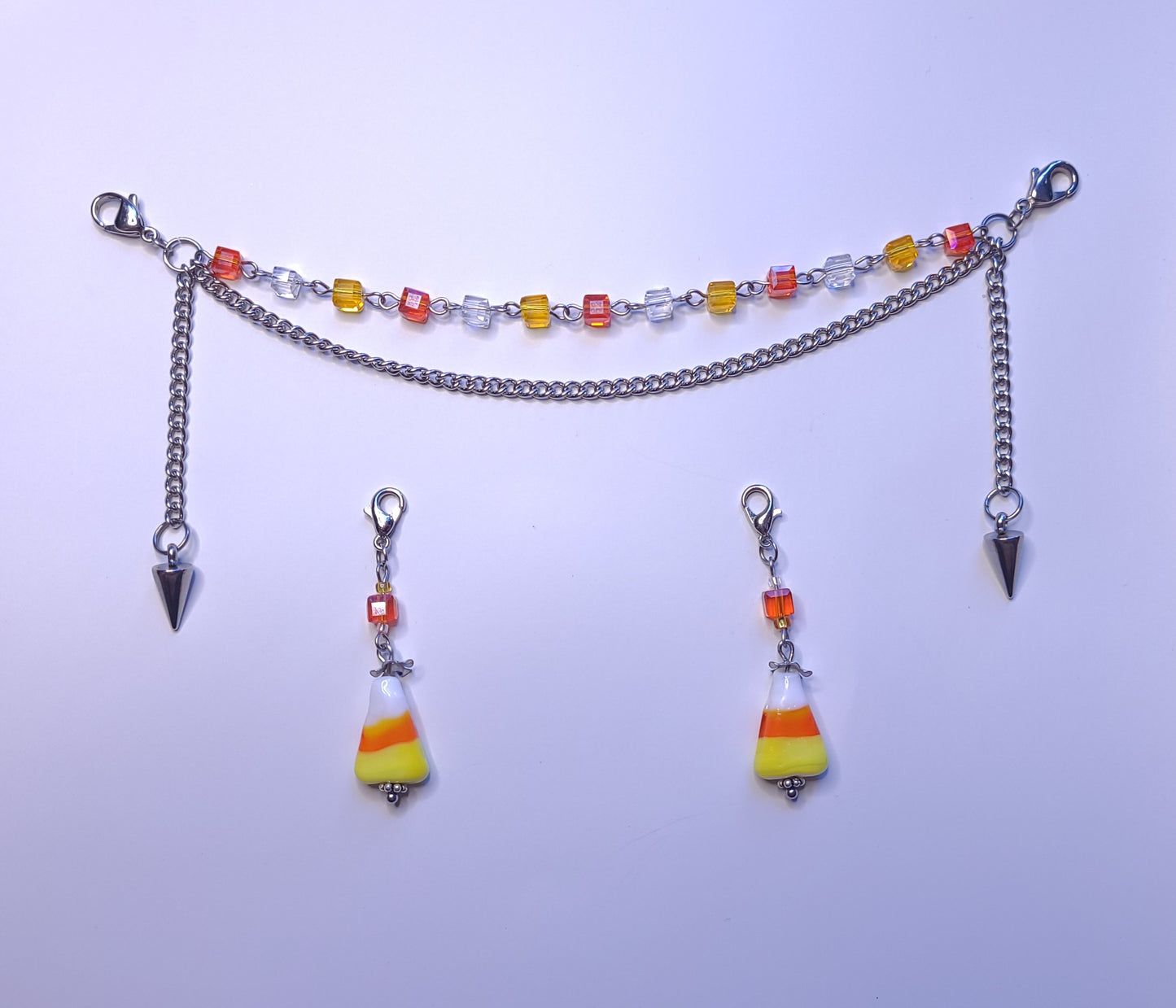 Trick or Treat Candy corn Mask Chain