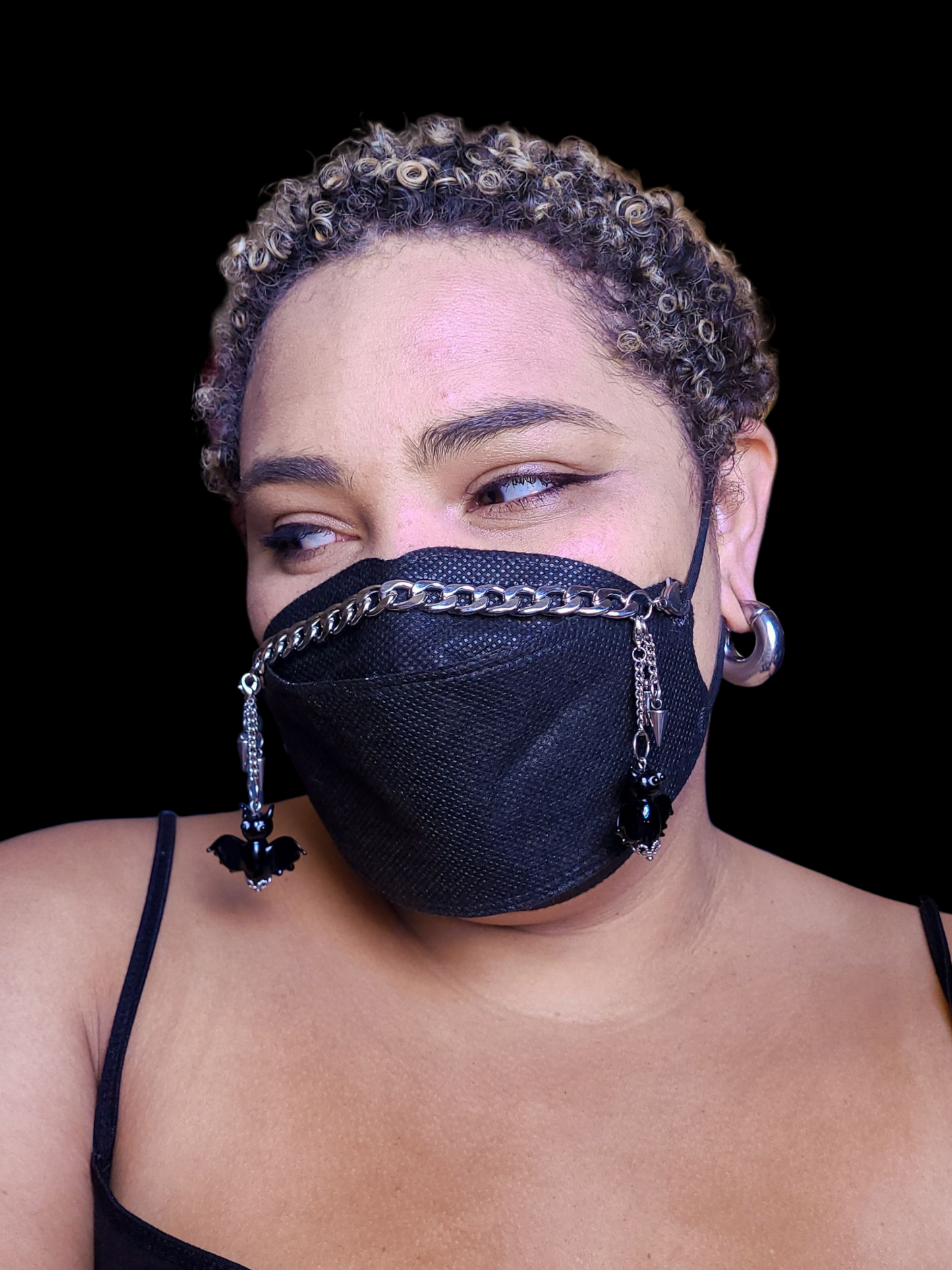 Bats and Spikes Removable Charms Mask Chain