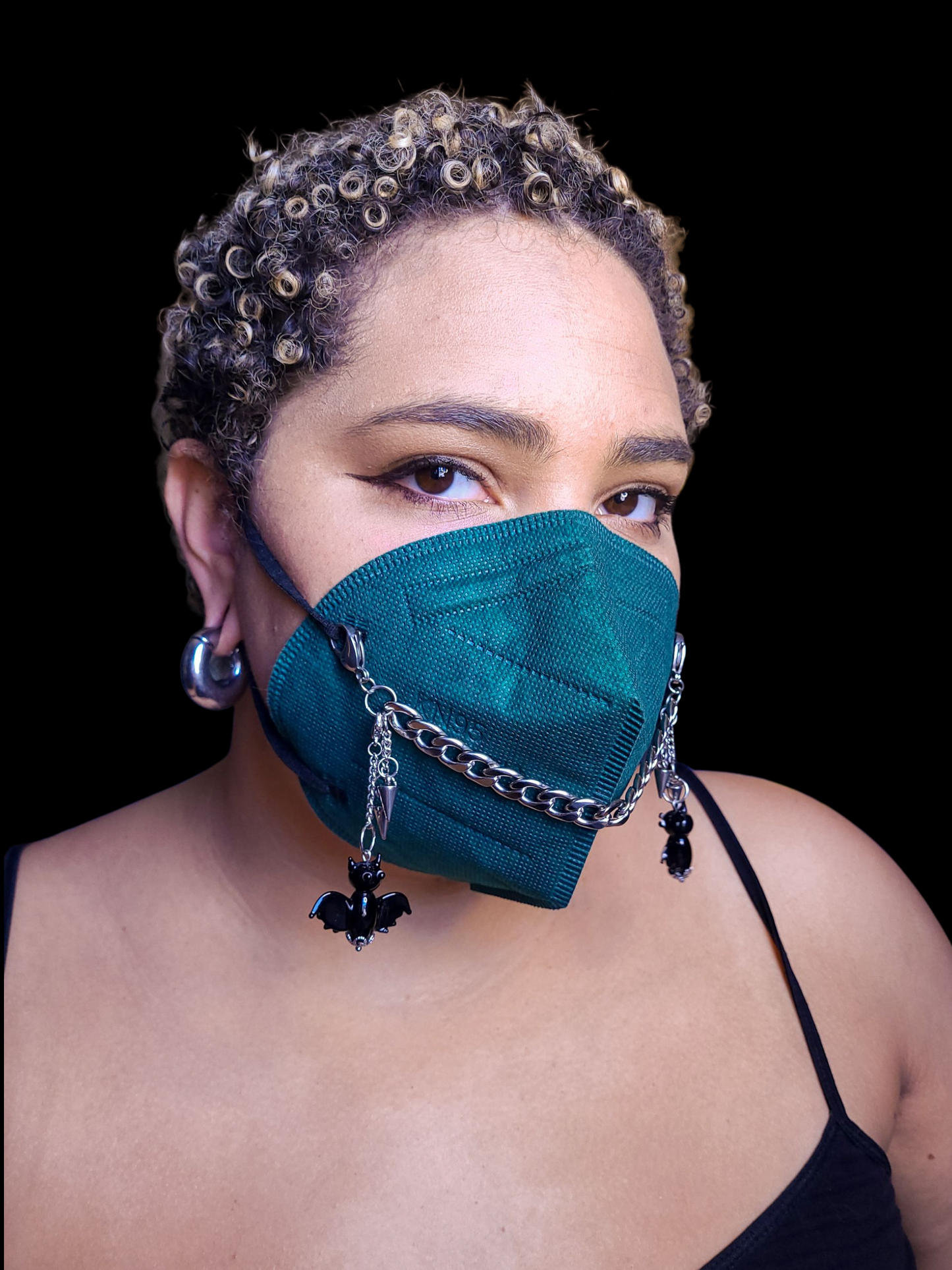 Bats and Spikes Removable Charms Mask Chain