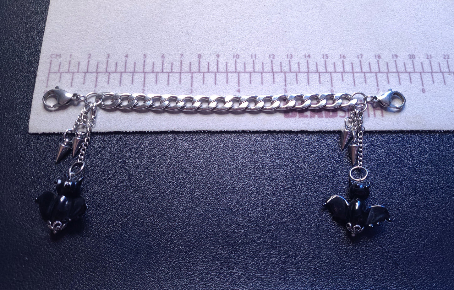 Bats and Spikes Removable Charms Mask Chain