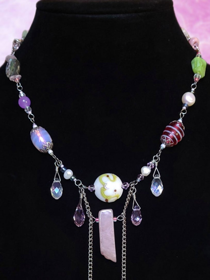 Fairy and confetti core necklace