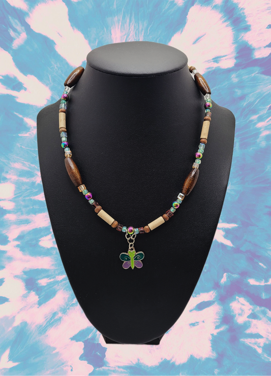 Y2k inspired butterfly choker