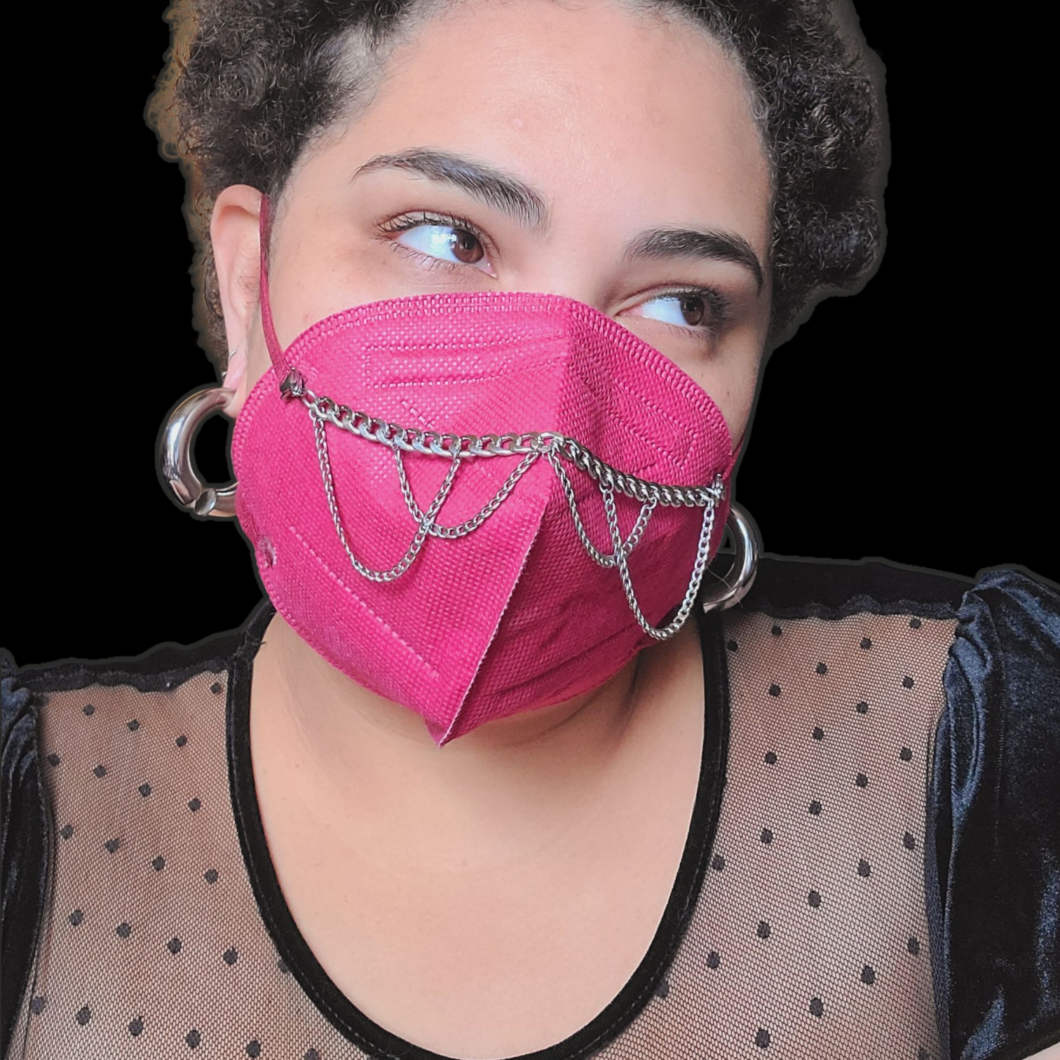 Ballchain Mask 4-Peak Stainless Steel Mask Chain – Forage Adorned