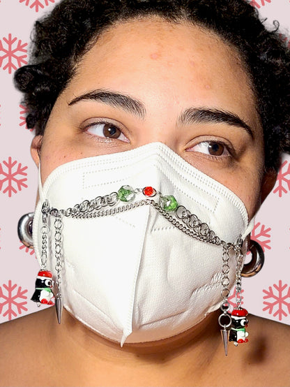 Adjustable Christmas Penguin Chainmaile Mask Chain