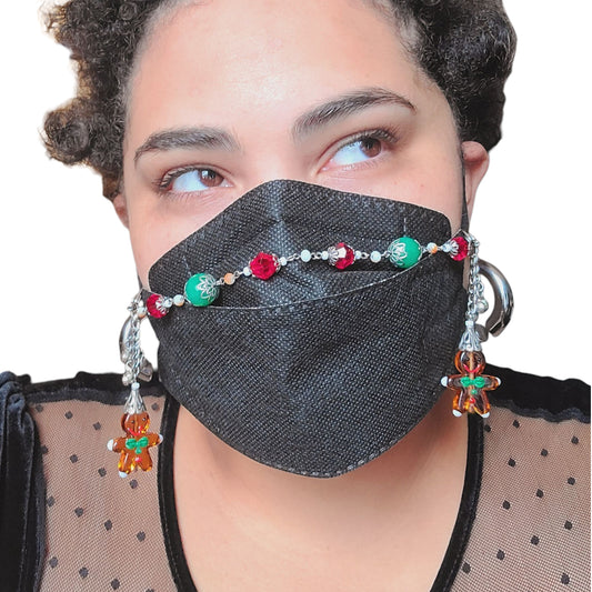 Jiggle Bells Ginger Bread Christmas Mask Chain