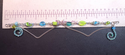 Green and Blue Swirl Mask Chain