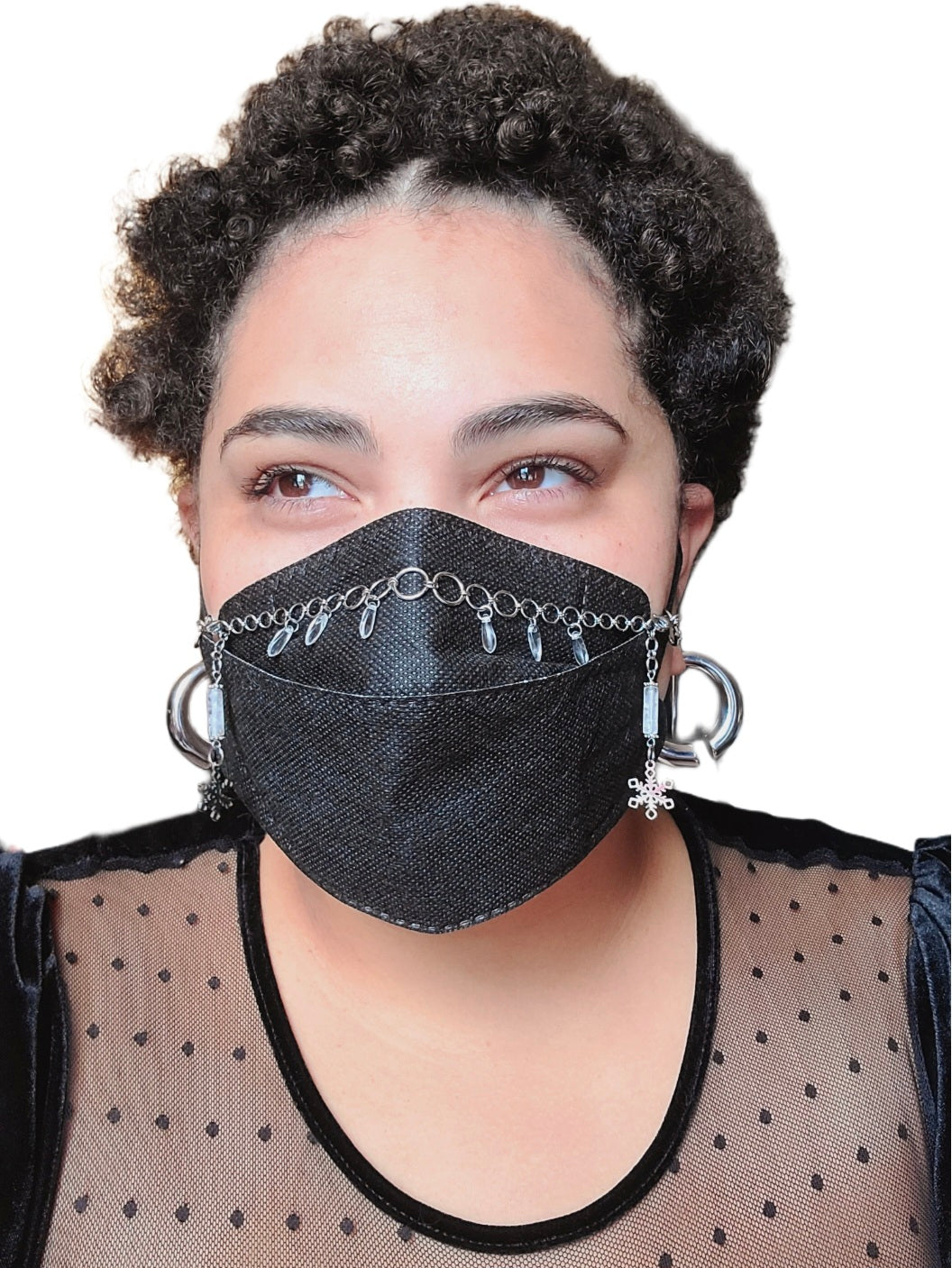 Adjustable Snow Flake Winter Mask Chain