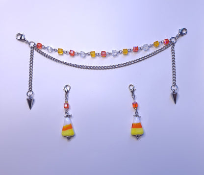 Trick or Treat Candy corn Mask Chain