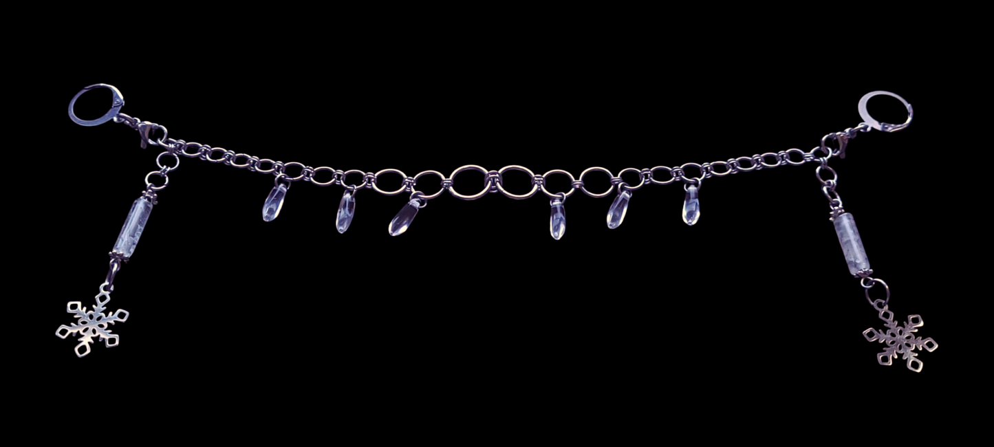 Adjustable Snow Flake Winter Mask Chain